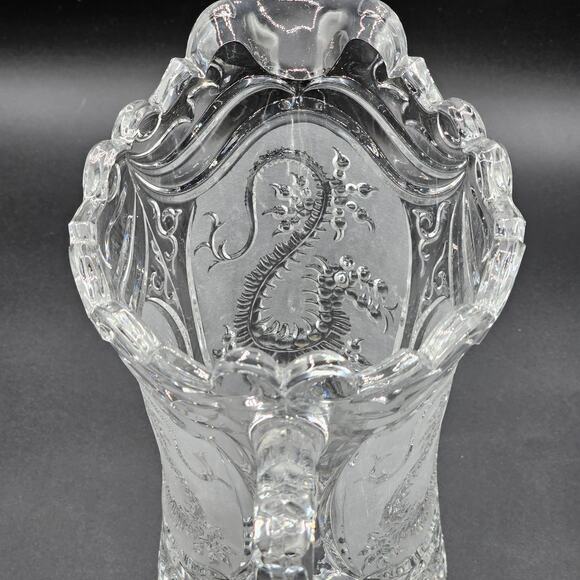 Handcrafted Vintage Hofbauer Crystal Dragon Pitcher - 1950s German Lead Crystal - Picture 6 of 8